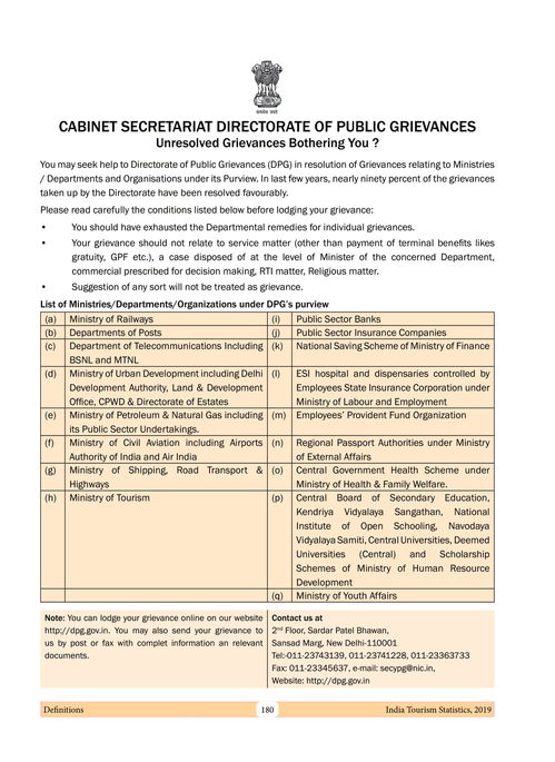 2019年印度旅游統計數據概覽及特別行政區居民與臺灣同胞回內地旅游情況簡析